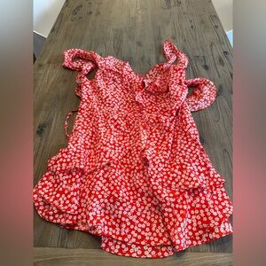 Flowy red dress